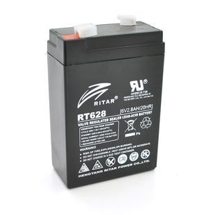 Аккумуляторная батарея AGM RITAR RT628, Black Case, 6V 2.8Ah ( 66х34х 97 (103 ) ), 0.57 kg Q25 -YT2966 фото
