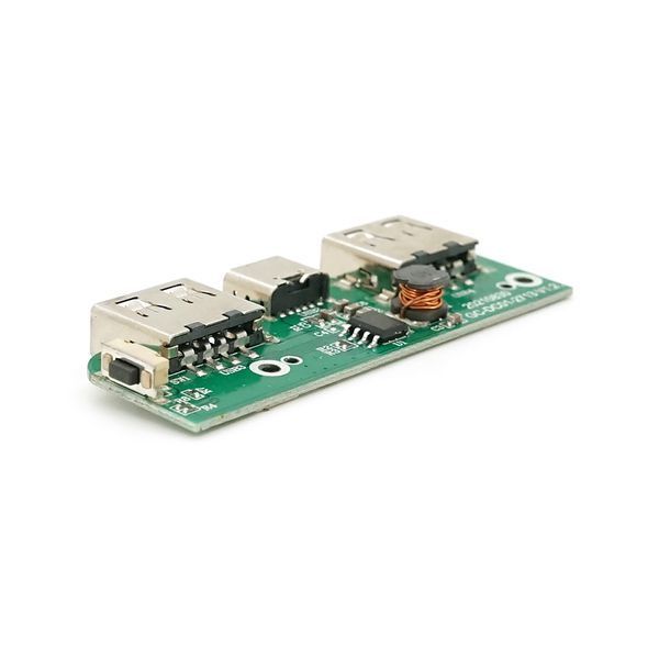 Плата для павербанка, 10000 mAh, 4-LED индикатора. Input: Micro-USB - 5V/2.1A, Type-C - 5V/2.1A Out: 2xUSB-A - 5V/1A, 5V/2.1A -YT44192 фото
