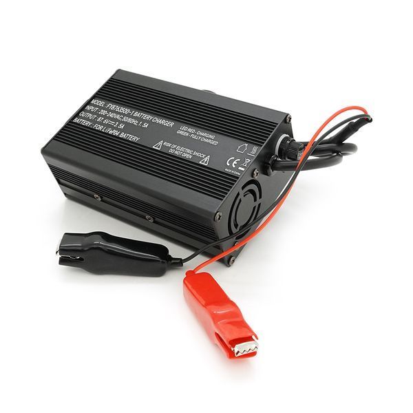 Зарядний пристрій для акумуляторів LiFePo4 72V(87,6V),24S,3,5A,+ крокодили,135x90x50mm, 0,6 кг -YT36885 фото