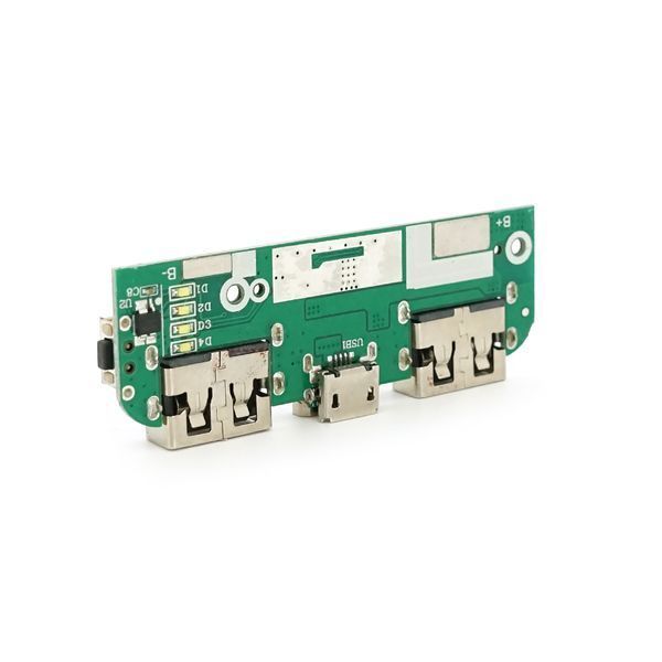 Плата для павербанка, 10000 mAh, 4-LED индикатора. Input: Micro-USB - 5V/2.1A, Type-C - 5V/2.1A Out: 2xUSB-A - 5V/1A, 5V/2.1A -YT44192 фото