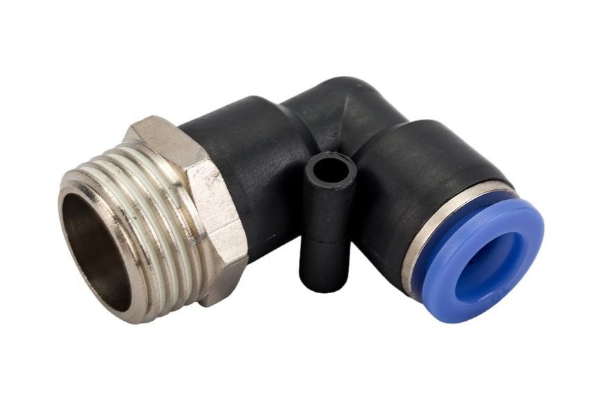 Фитинг угловой для пластиковых трубок 10мм с наружной резьбой 1/2'' ROCKFORCE RF-SPL10-04 2311 фото