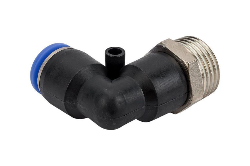 Фитинг угловой для пластиковых трубок 10мм с наружной резьбой 1/2'' ROCKFORCE RF-SPL10-04 2311 фото