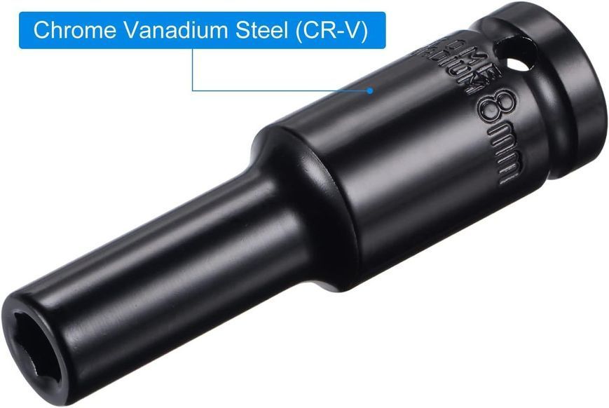 Головка ударна глибока 1/2" 6-гранна 8мм FORCEKRAFT FK-4458508 27023 фото