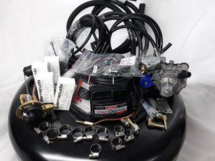 Комплект ГБО 4 Stag Q-Box Plus Tomasetto Nordic форсунки Barracuda баллон 42л под запаску 00170 фото
