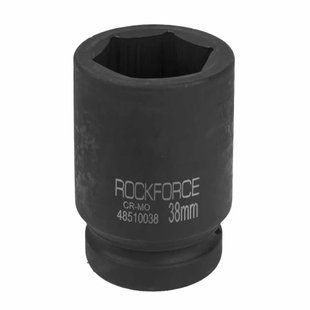 Головка ударная глубокая 1", 38мм (6гр.) ROCKFORCE RF-48510038 459 фото