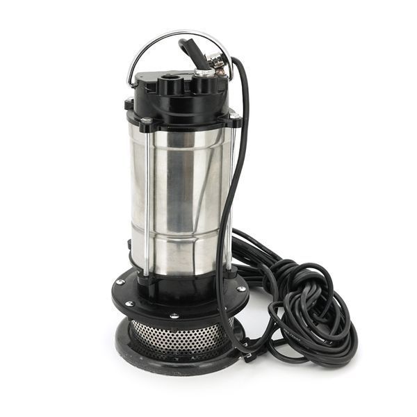 Занурювальний насос, 370W, 220V, 2 м&sup3;/год, підйом 10 м, 25мм, нержавіюча сталь, 380х195х200мм, 4,3 кг + перехідник -YT38233 фото