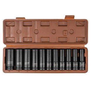 Набір головок ударних 11пр. 1/2" 6-гранна (10-24мм) FORSTIME FT-4117-5MPB 52560 фото
