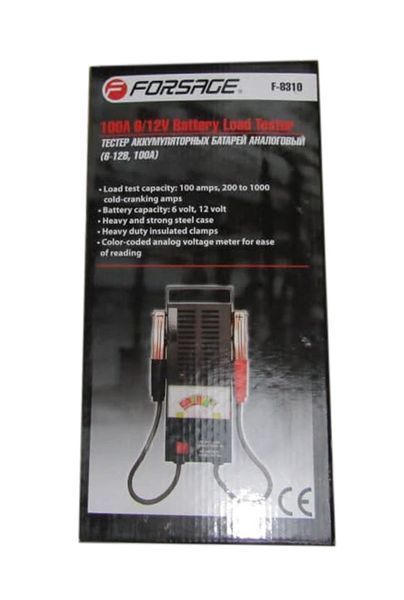 Тестер аккумуляторных батарей аналоговый (6V-12V, 100А) Forsage F-8310 17775 фото