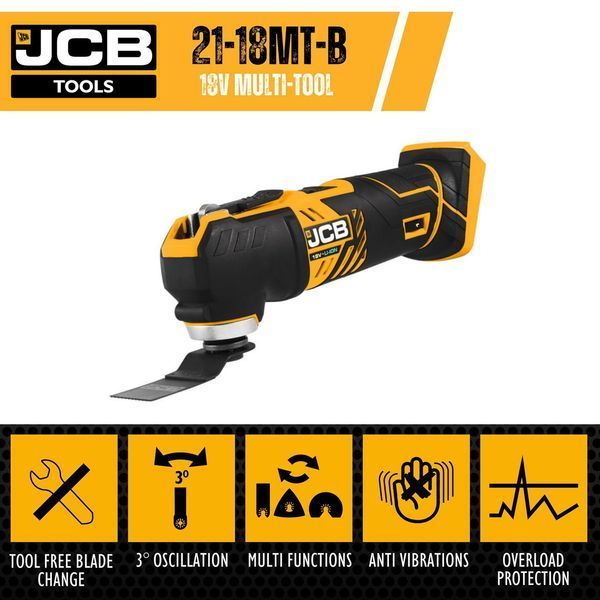 Реноватор (JCB-18MT-BE) 18V, 5000-15000 об/хв у комплекті із зарядним пристроєм (JCB-18VFC-E) 2.4A та батареєю акумуляторною 57233 фото