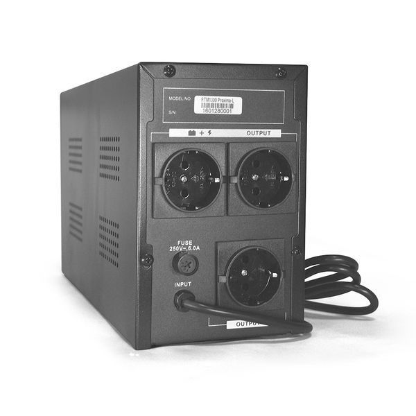ДБЖ Ritar RTM1000 (600W) Proxima-L, LED, AVR, 3st, 3xSCHUKO socket, 2x12V7Ah, metal Case (350х120х190) Q2 -YT5857 фото