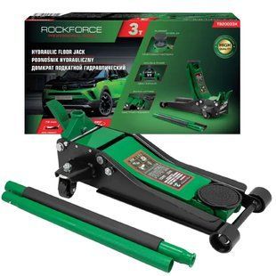 Домкрат подкатный 3т (75-465мм) двухпоршневой с педалью Rockforce RF-T820033X 61624 фото
