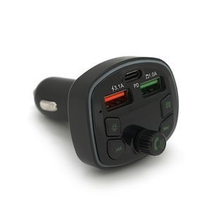 FM-модулятор Q7 з еквалайзером, 3.1A, PD18W, USB, TF, 55.5х41.5х37.5 -YT35589 фото