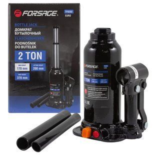 Домкрат бутылочный 2т (160-380мм) двухштоковый Forsage F-TF0202 24804 фото