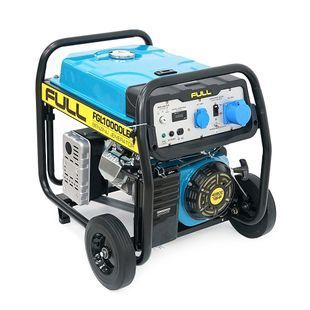 Генератор бензиновий FULL FGL 10000LE, 1-фазний 230V, 50Hz, 10kVA/8kW, бак 28 л, витрата 3 л/год, пуск: ручний/стартер (без АКБ), 720х530х610 мм, 96 кг -YT28159 фото