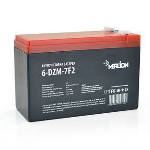 Тяговая аккумуляторная батарея AGM MERLION 6-DZM-7, 12V 7Ah F2, ( 150 x 65 x 95 (100), 2 kg -YT2704 фото