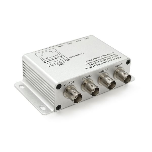 Пасивний 4-х канальний приймач відеосигналу TIA/EIA-568B AHD/CVI/TVI, 720P/1080P - 350 метрів, BNC -RG-45 клем колодка ціна за шт -YT30453 фото