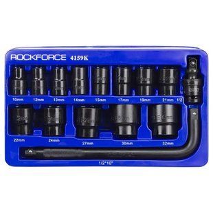 Набір ударних головок 15 предметів, 1/2", 6-гр. у ложементі RockForce RF-4159K 58492 фото