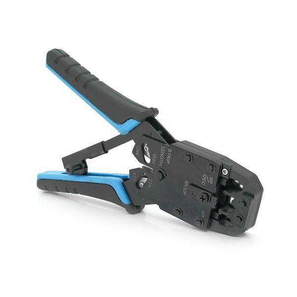 Інструмент Merlion HT-200R з храповиком для обтискача RJ-45 (8P8C) та RJ-12/11 (6P6C), 4P / 6P / 8P -YT1102 фото