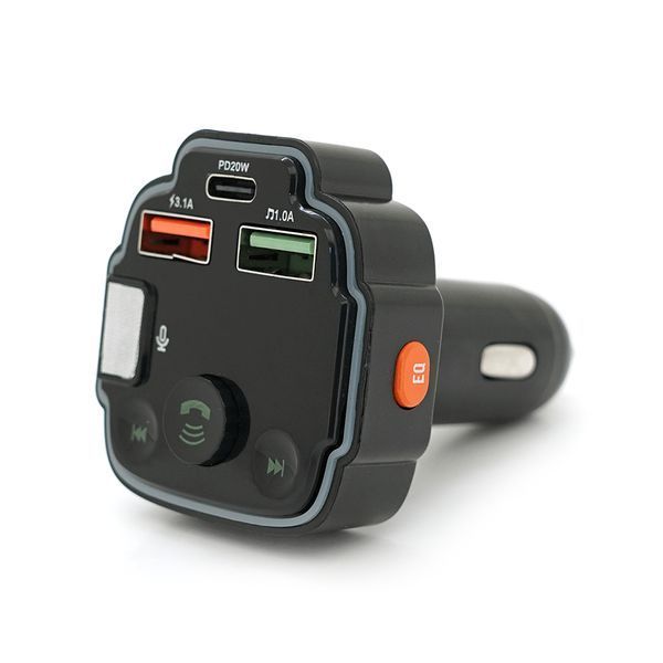 FM- модулятор Q8 с эквалайзером, 3.1A, USB, TF, 55.5х41.5х37.5 -YT35590 фото