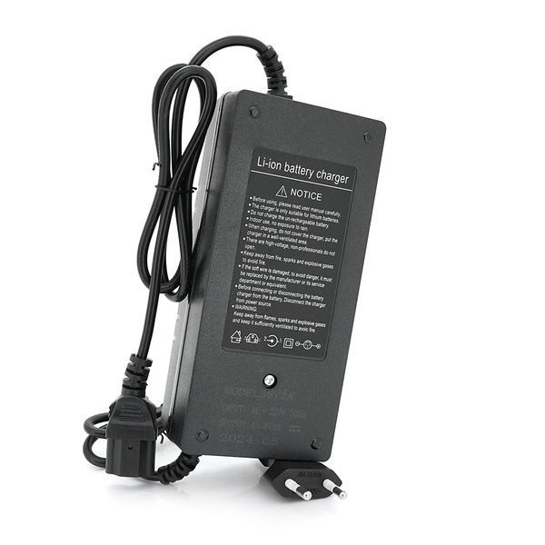 Зарядний пристрій для акумуляторів LiFePo4 36V(43.8V),12S,2A, штекер Triangle plug (T-tipe/C13/IEC), з індикацією/ 160x73x45 мм -YT36919 фото