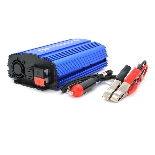 Інвертор напруги Tommatech MS-600, 24V/220V, 600W з апроксимованою синусоїдою, 1Shuko, USB, клемні дроти, АЗУ+ затискачі, Q15 -YT29767 фото