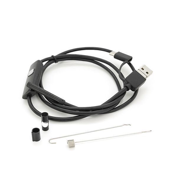 Універсальний ендоскоп 3в1 (USB+MicroUSB/Type-C) для смартфона/ПК, камера 5.5мм, м'який кабель 1м, з LED-підсвічуванням, IP67 -YT18341 фото