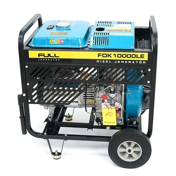 Дизельний генератор FULL FDK10000LE, 1-фазний 230V, 50Hz, 9.4kVA/7.5kW, бак 12,5 л, витрата 2 л/год, ручний/стартер (без АКБ), 700х510х620 мм, 124 кг -YT43574 фото